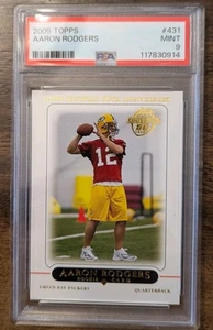 2005 Topps Aaron Rodgers Rookie RC #431 Packers PSA 9 Mint - Picture 1 of 1