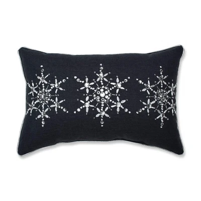 Almohada Lumbar Decorativa Copo de Nieve Navidad Joya, 1 Unidad (Pack de 1), Gris Foto 1 de 2
