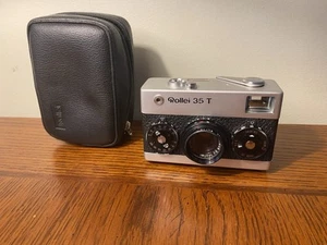 ROLLEI 35 T 35mm FILM CAMERA TESSAR 40 mm f/3.5 SILVER BODY UNTESTED - Picture 1 of 4