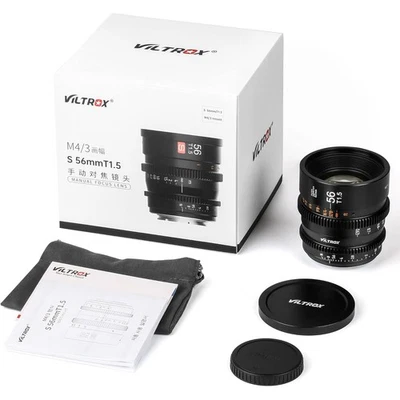 Viltrox S 23mm 33mm 56mm T1.5 Manual Focus Cinema Lens for M4/3 M43-mount Camera - Image 1 of 4