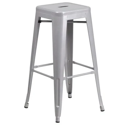 Flash Furniture 30" Metal Backless Bar Stool in Silver - Image 1 of 3