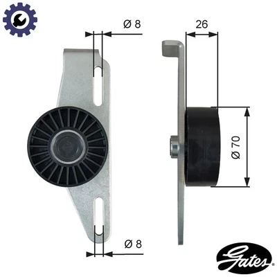 BELT TENSIONER VRIBBED BELT T39393 FOR RENAULT LODGY LOGAN/II/STEPWAY/EXPRESS - Image 1 of 4