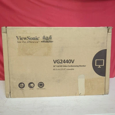 ViewSonic VG2440V 24" 1080p Video Conference Monitor w/ Webcam, Mic & Speakers ! - Image 1 of 4