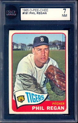 1965 TOPPS OPC O PEE CHEE Baseball 191 Phil Regan Graded KSA 7 NM Detroit Tigers - Image 1 of 2
