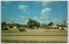 Roadside Motel~Rebere Motel~Farmington Hills MI~Cowboy On Horse Sign~Vintage PC
