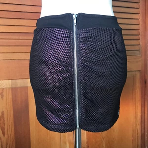 Lip Service Vintage Y2K Star F***ker Goth Punk Glam Purple Mini Skirt M - Picture 1 of 12