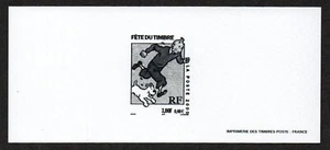 FRANCE, SCOTT # 2764, YEAR 2000 PROOF CARD ESSAY - ADVENTURES OF TINTIN, COMICS - Picture 1 of 1
