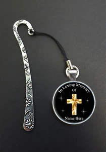 Personalised In Loving Memory Pendant On A Metal Bookmark Memorial Gift N839 - Imagen 1 de 1