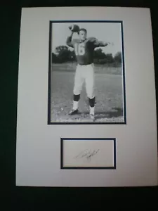FRANK GIFFORD 3 x 5 MATTED W/PHOTO 12 X 16 (HALL OF FAME) - Picture 1 of 2