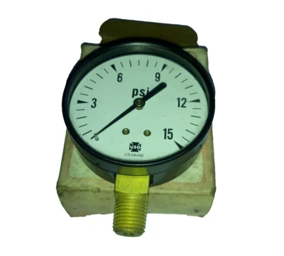 AMETEK / U.S. GAUGE DIVISION  0-15 PSI  # 47102 - Image 1 of 4