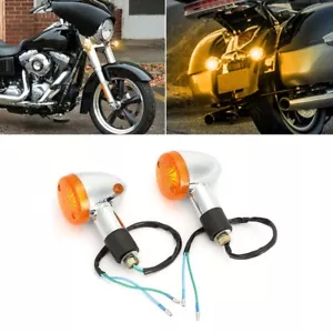 2* Rear Amber Turn Signals Lights Fits Kawasaki Vulcan VN 800 900 1500 1600 1700 - Picture 1 of 9