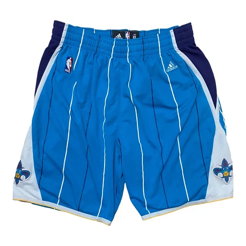 VTG New Orlean Hornets Adidas Pinstripe Basketball Shorts Men’s Size XL Cover