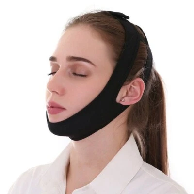 Ceinture anti-ronflement en néoprène, support du mâchoire, aide à dormir la nuit