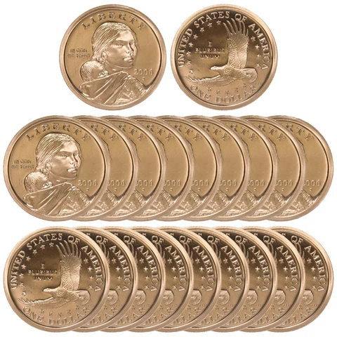 2006 S Native American Sacagawea Dollar Gem Deep Cameo Proof Roll 20 US Coins Cover