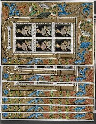  COOK ISLANDS, 1967, NAVIDAD, JUEGO DE 6 HOJAS DE RECUERDO, PERF, MNH Foto 1 de 4