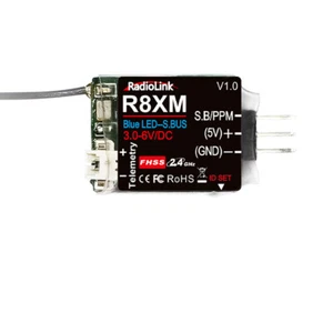 RadioLink R8XM 8 Channel Receiver w/Telemetry (for T8S, T8SB) - Picture 1 of 3
