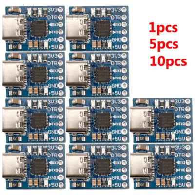 1-10x Type-C USB to UART TTL Module 6Pin Serial Converter CP2102 Replace FT232 - Image 1 of 4