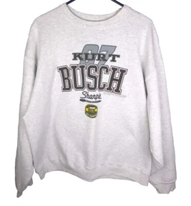 Vintage NASCAR Sweatshirt X-Large Kurt Busch #97 2004 Sharpie Racing Sweater - Picture 1 of 11