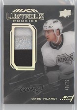 2021-22 SPx 2020-21 Update UD Black Lustrous Rookie /75 Gabe Vilardi Patch Auto