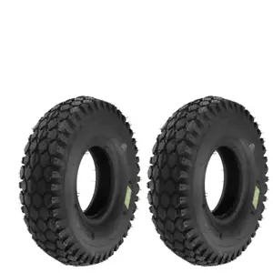 2 PNEUMATICI 4.10/3.50 -4 COPERTONI 4PR GOMME TOSAERBA RICAMBIO CARRELLO A MANO - Picture 1 of 3