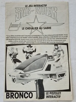 Pistola de chorro IDEAL Toys SAB RIDER BRONCO 1987 hoja de instrucciones interactiva francesa Foto 1 de 4