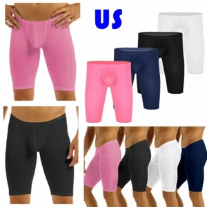Pantalones Cortos de Compresión Bolsa Abultada para Hombres Pantalones Color Sólido Deportes Entrenamiento Medias - Imagen 1 de 62