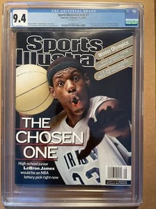 LeBron James 1st First SPORTS ILLUSTRATED 2/18/2002 FC Newsstand White CGC 9.4 - Picture 1 of 2