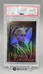 Daenerys Targaryen Khaleesi Emilia Clarke stagione 7 FOIL SSP #25 PSA 10 gemme ottime condizioni - Foto 1 di 2