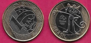 BRASIL 1 REAL 2016 UNC 1 AÑO TIPO, MASCOTA OLÍMPICA, SERIE 2016 OLÍMPICAS DE VERANO, RI - Imagen 1 de 1