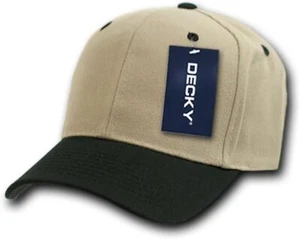 Decky Deluxe Herren Kappe Cap Baseballkappe, Khaki/Schwarz, one size