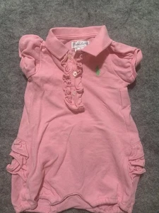 Ralph Lauren Baby Mädchen Strampler Einteiler Outfit 3 Monate Rosa Rüschen Neu ohne Etikett 0827 - Bild 1 von 10