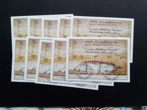 FEROE 10x BLOQUE 2 SELLOS (USADO) EXPOSICIÓN DE SELLOS HAFNIA 87 BARCOS A - Imagen 1 de 1