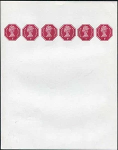 WSP153 QEII 1p x SIX on Stamped to Order Newspaper Wrapper Mint Approx 204x260mm - Picture 1 of 1