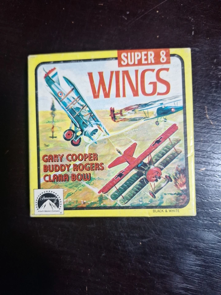 Wings 1927 Super 8 8mm Gary Cooper Clara Bow 1920s WWII War Silent Film Foto 1 de 3