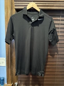 Nike Golf Dri-Fit Golf Polo Shirt Boys Youth Size XL Black Short Sleeves - Picture 1 of 4