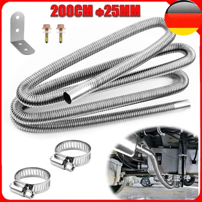 Abgasschlauch Standheizung mit Schalldämpfer für Stromerzeuger Auspuff Edelstahl - Bild 1 von 4