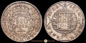  Brasil - Joannes VI 960 Reis (26,36 gramosg) 1819 RIO KM-326.1 MBC+ - Picture 1 of 3