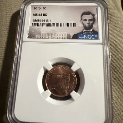 2016 P Lincoln SHIELD Cent 1c NGC MS 68 RD Lincoln Label - Image 1 of 4