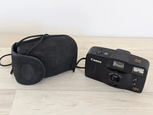 Canon Snappy QT 35mm Film Point and Shoot Camera Black Tested - Picture 1 of 7