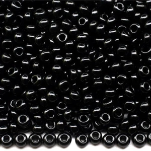 Cuentas de semillas Preciosa 10/0 23980. Negro opaco. - Imagen 1 de 5