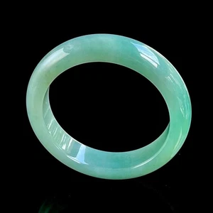【KATHY JADE】Icy Glacier Blue Jade Jadeite Bangle Bracelet《51mm》《Grade A》 - Picture 1 of 7