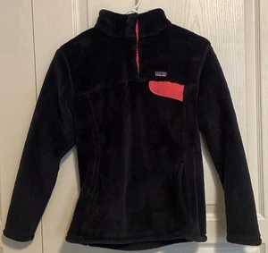 Patagonia Synchilla Snap T Pullover Fleece Sweater Youth Girls XL  Blue/Coral - Picture 1 of 1