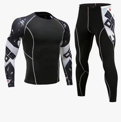 Men's 2pc Sportswear Set -White/Black  Compression Outfit - Large - Gay Interest - Image 1 of 4