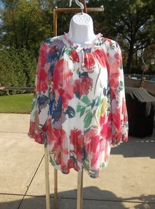 NWT CABLE&GAUGE FLORAL KNIT TOP 1X - Picture 1 of 1