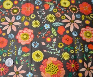 Riley Blake Roots & Wings Deenarutter Floral C4150 Cotton Fabric 1/2 Yd - Picture 1 of 2