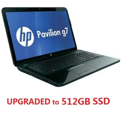 HP Pavilion G7-2270US Laptop with 512GB SSD, i3 2.4 GHz, 6GB RAM,17.3", Win 8 - Image 1 of 4