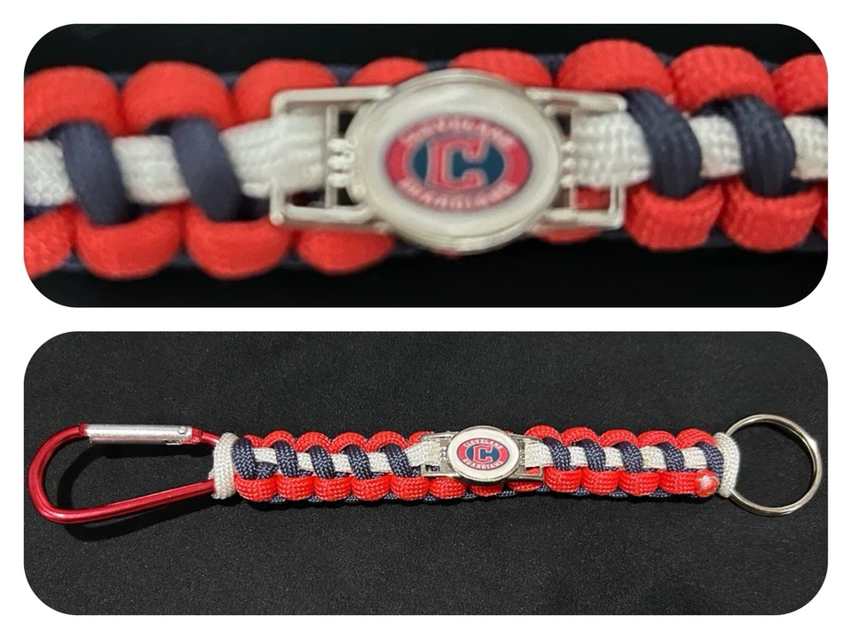 Cleveland Guardians Inspired Paracord/Survival Keychain - Image 1 of 1