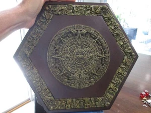 Original Zarebski  Mex Mayan Calendar Archaeological Aztec Calendar BC Sculpture - Picture 1 of 11