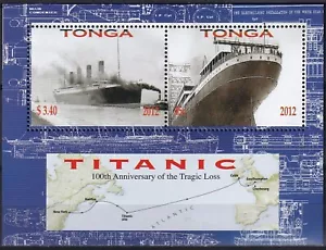 Tonga 2012 Yvert SS 49 Titanic Ships Boats MNH VF - Picture 1 of 1