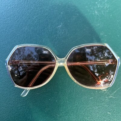 Vtg Womens Disco Sunglasses Blue Accents Sable Brand Frames Only 56/17/130 70's - Image 1 of 4